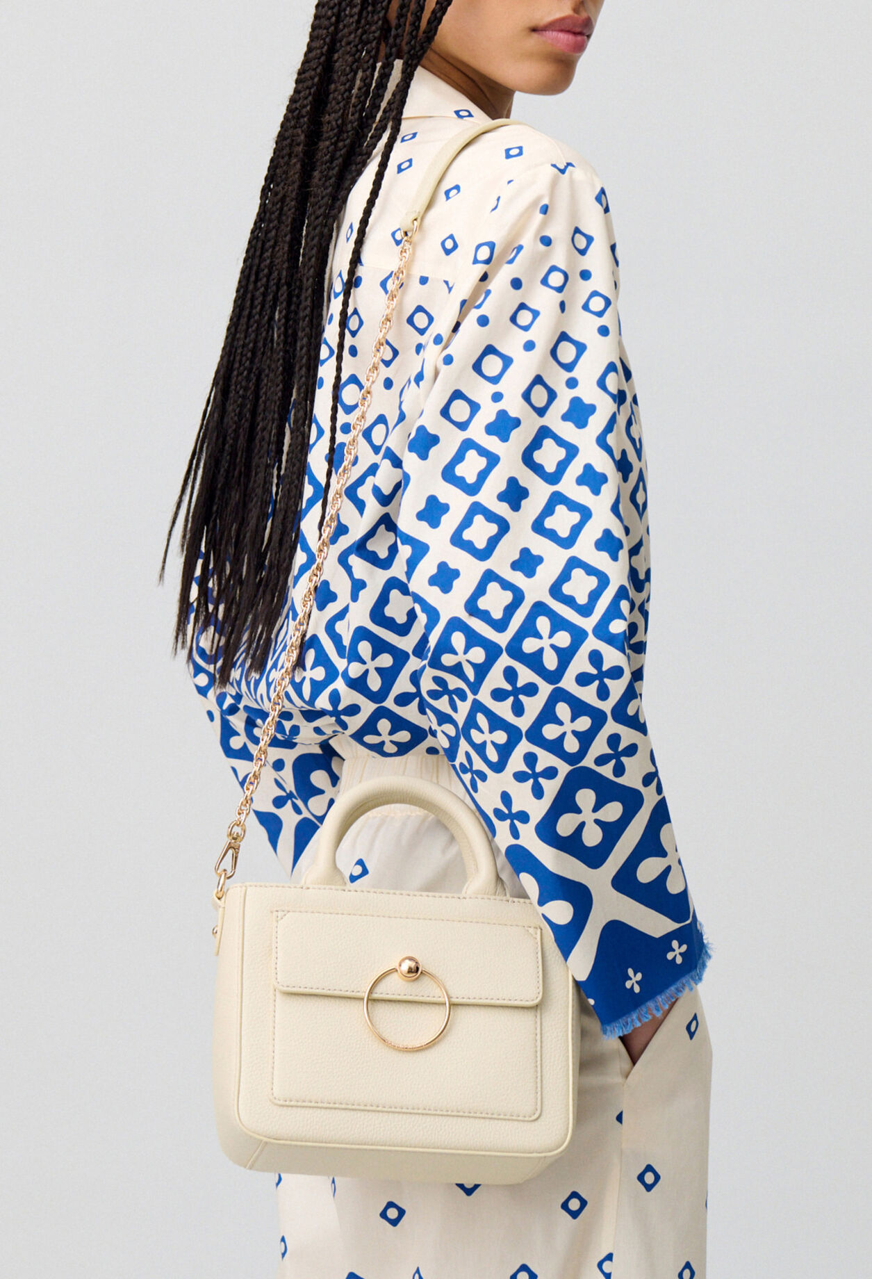 Anouck Tasche genarbtem Leder Kette