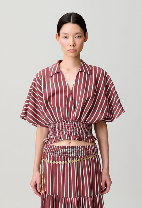 Flie&szlig;endes Streifentop