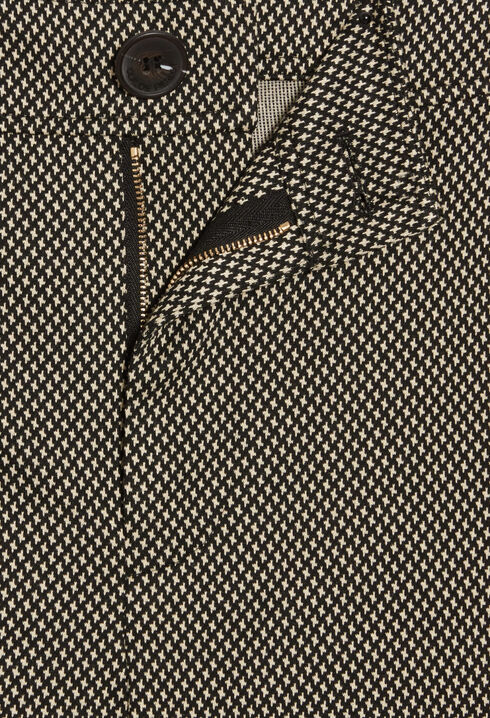 Schokoladenbraune gerade Hose mit Print