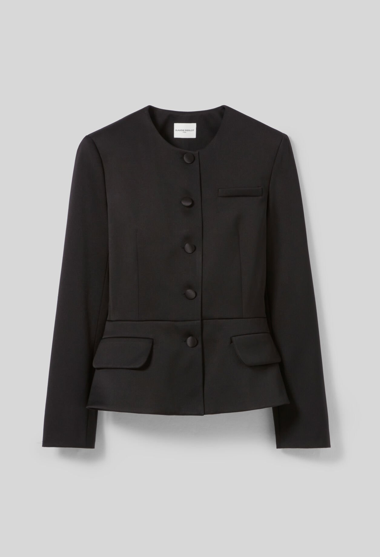 Taillierte, satinierte Jacke