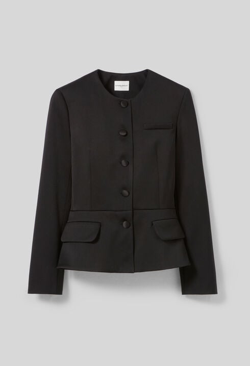 Taillierte, satinierte Jacke
