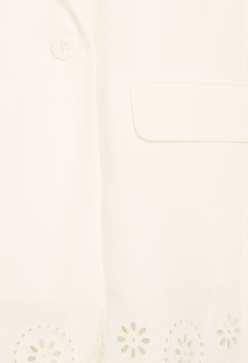 Blazer aus Halbleinen Ecru