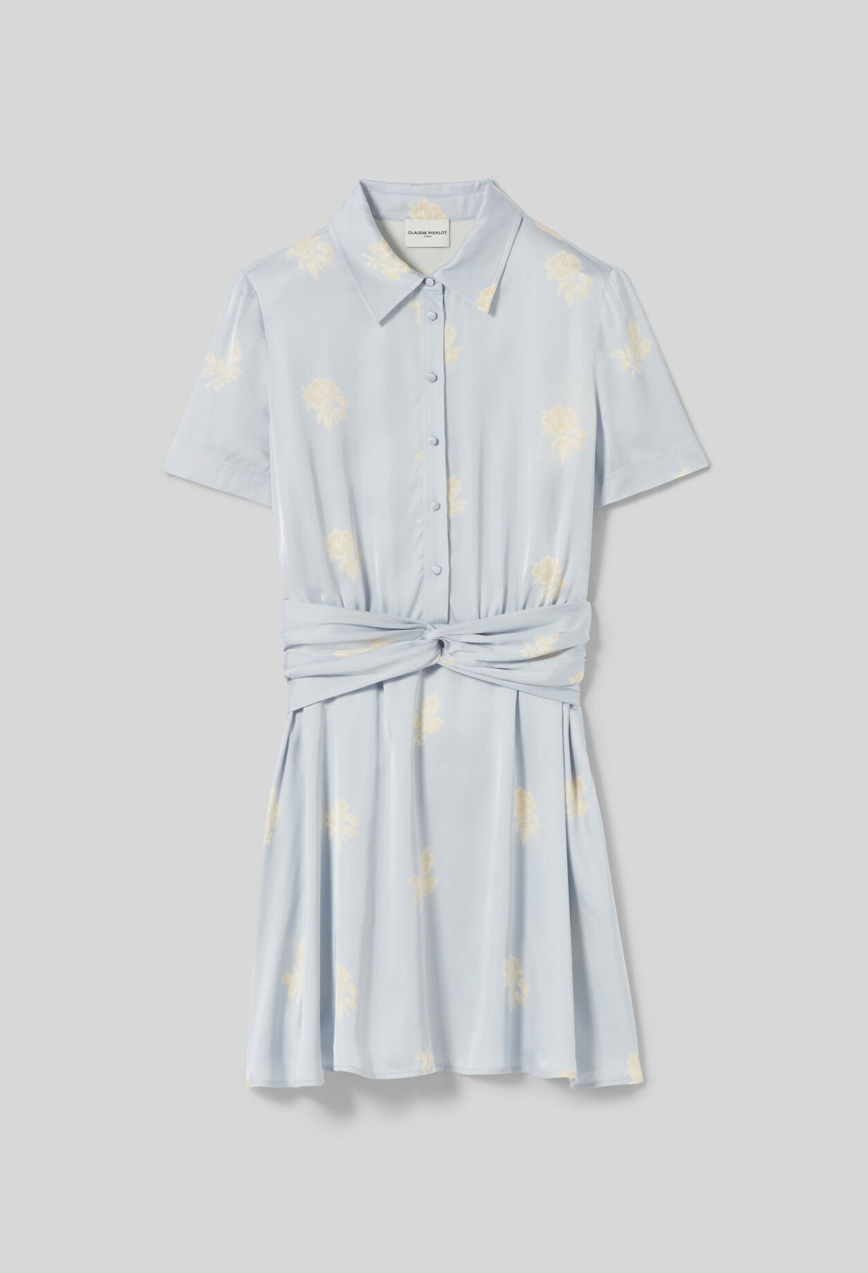 Satinkleid mit Blumen