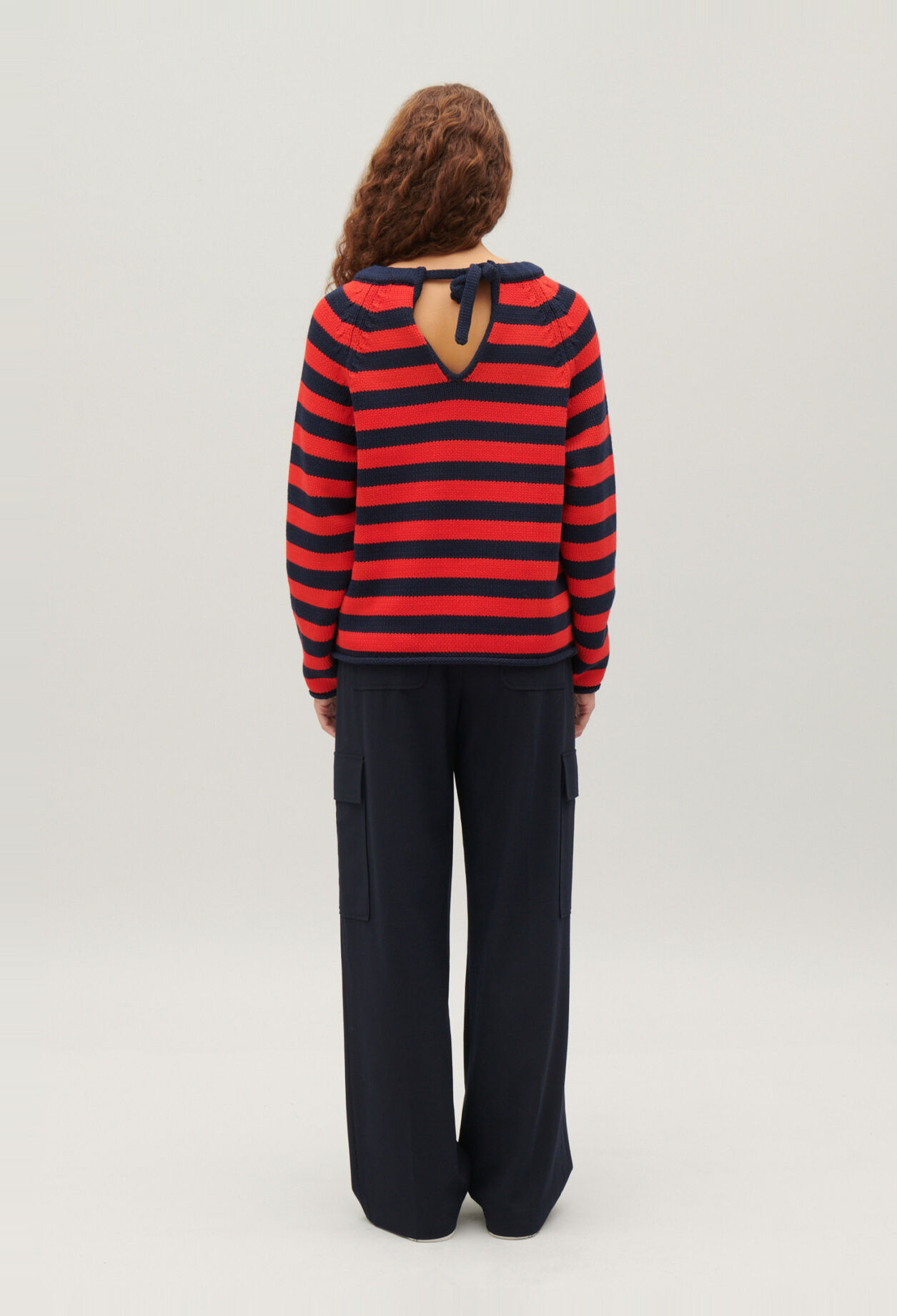 Pullover zweifarbiges Streifen-Design