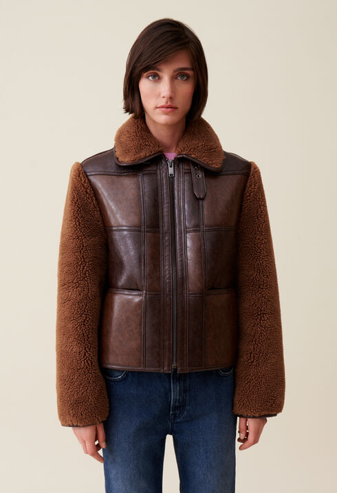 Kurze zweifarbige Jacke