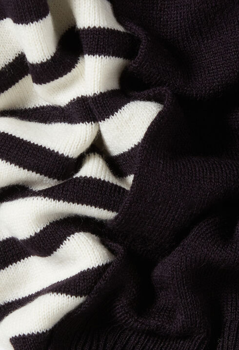 Kurzer Marinière-Pullover