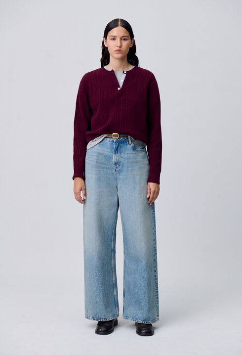 Tunisischer Kragenpullover
