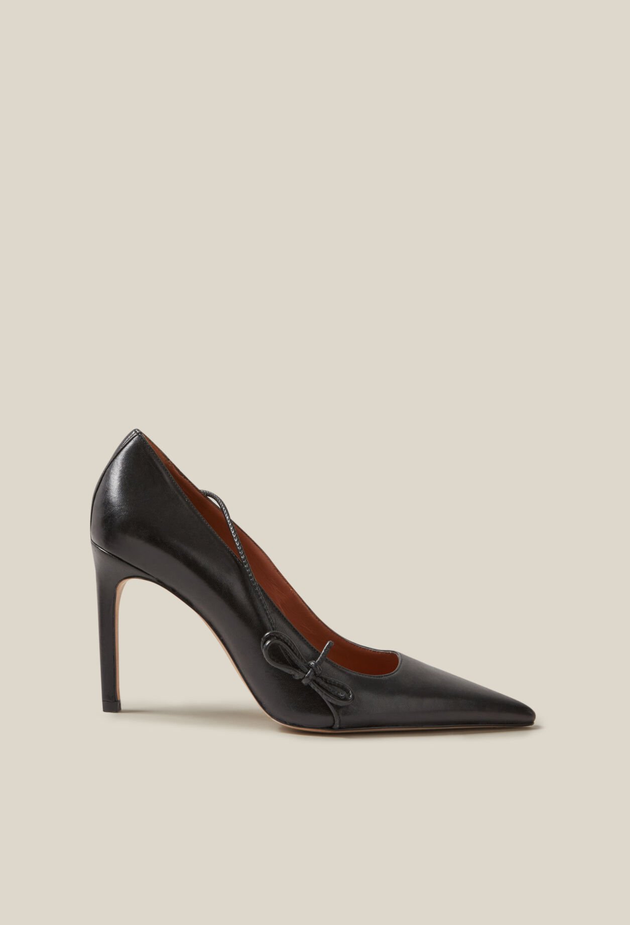 Schwarze Leder-Pumps