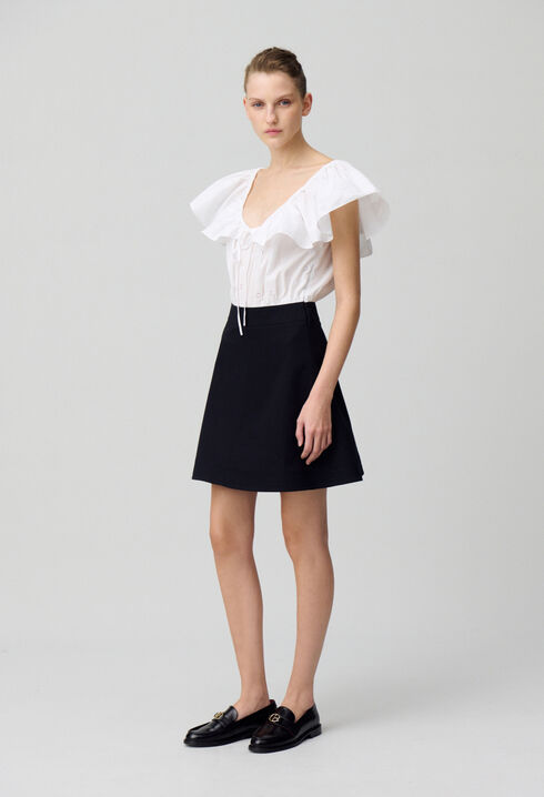 Kurzkleid in Materialkombination