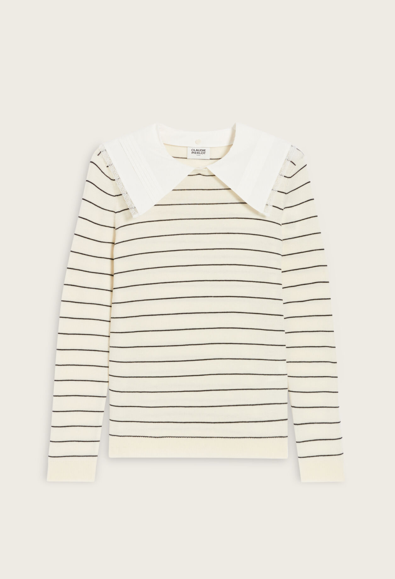 Pullover mit abnehmbaren Kragen