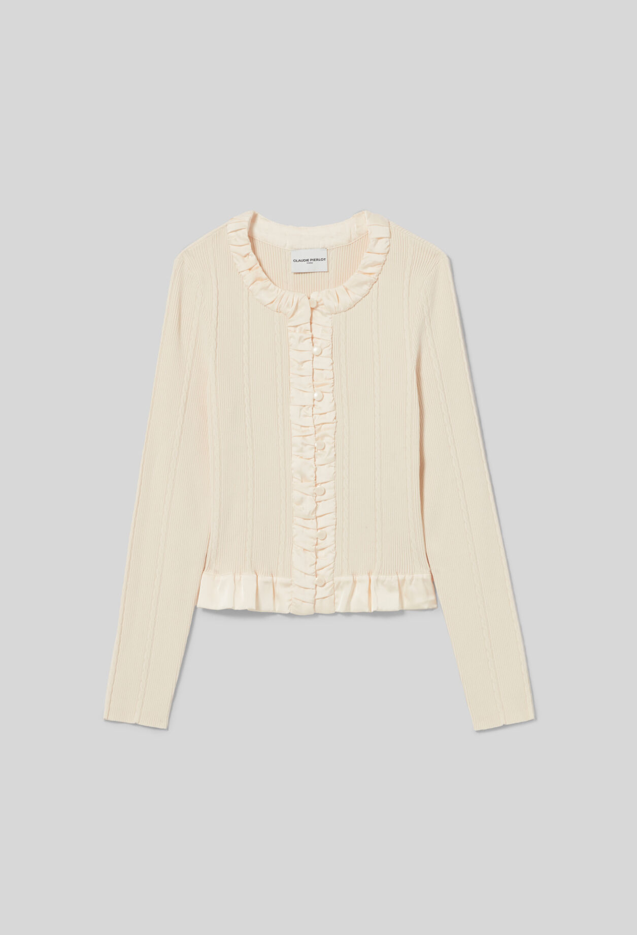 Feinstrick-Cardigan mit Knopfleiste