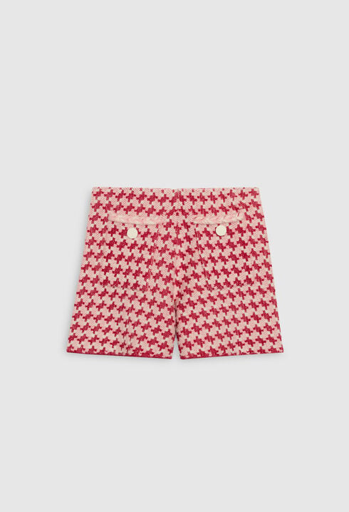 Strick-Shorts in Tweed-Optik