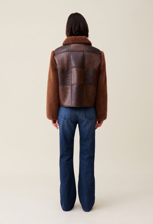 Kurze zweifarbige Jacke