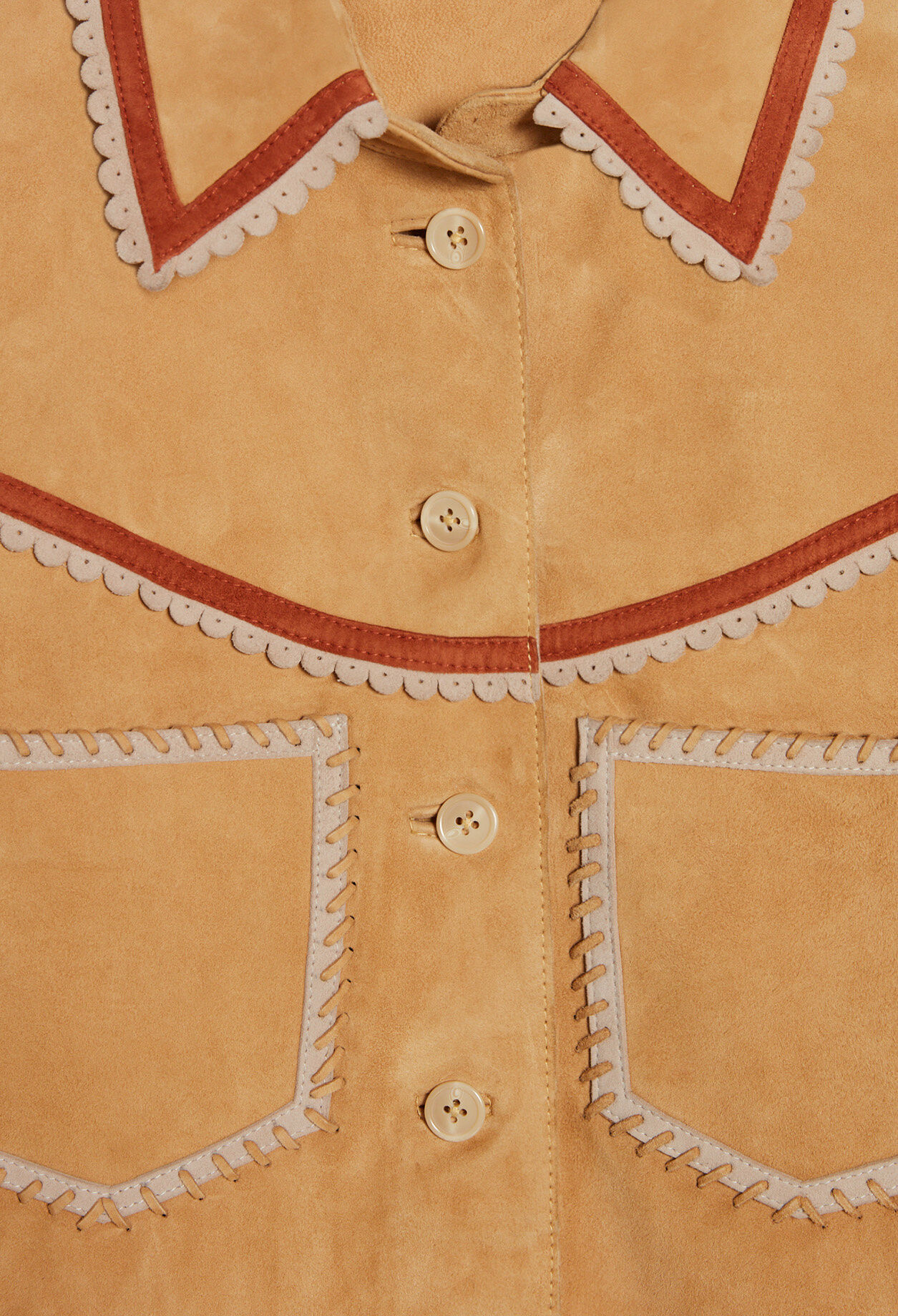 Overshirt aus Veloursleder 
