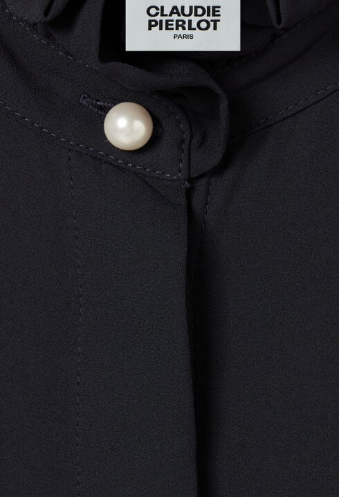 Bluse mit viktorianischem Kragen