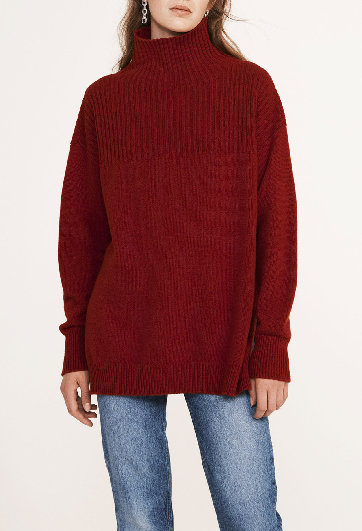 Oversize-Pullover Wolle und Kaschmir