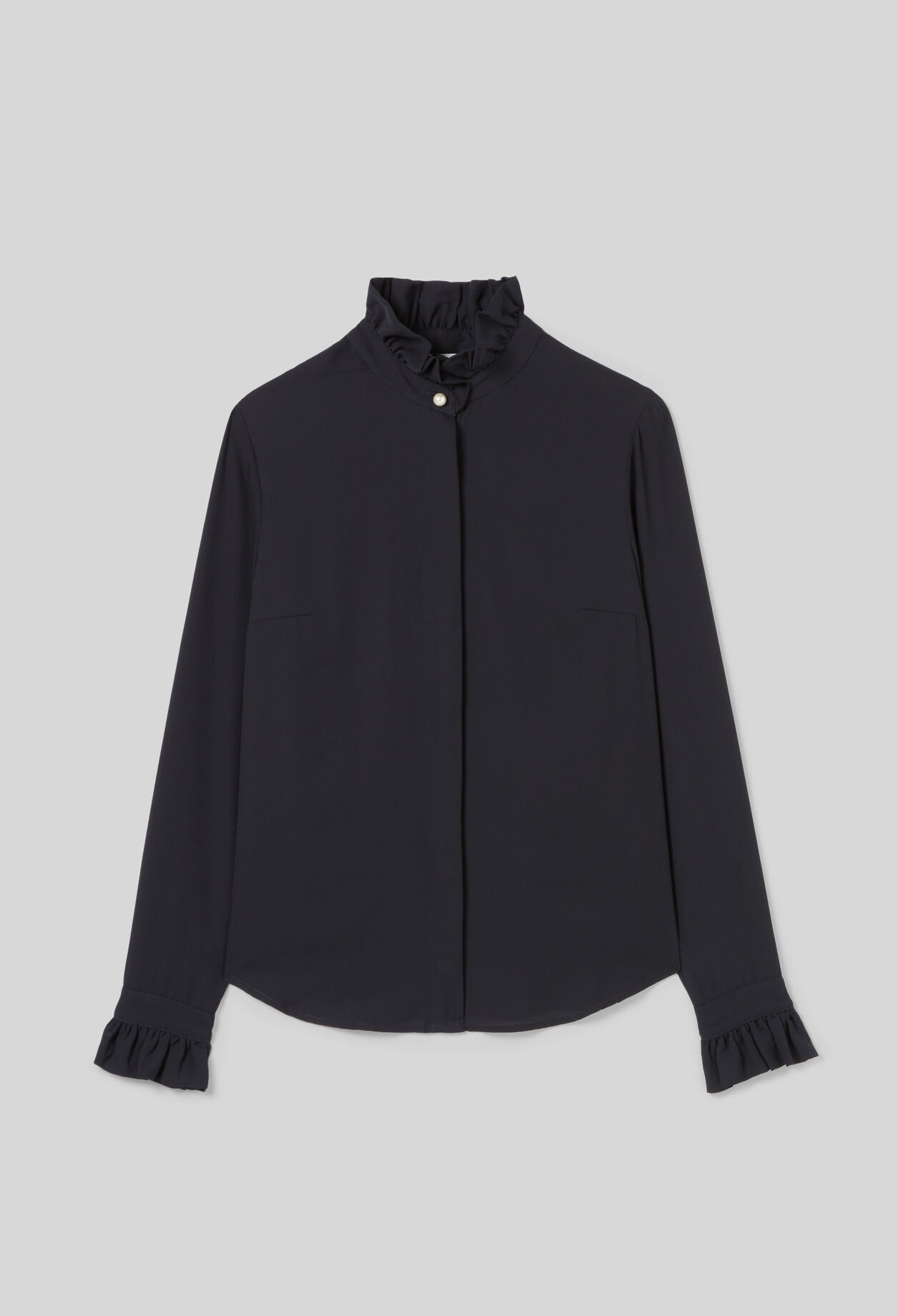 Bluse mit viktorianischem Kragen