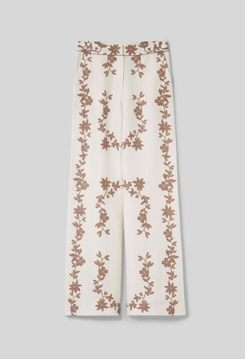 Weite Hose mit Blumen