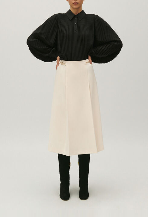 Plissierte Hemdbluse