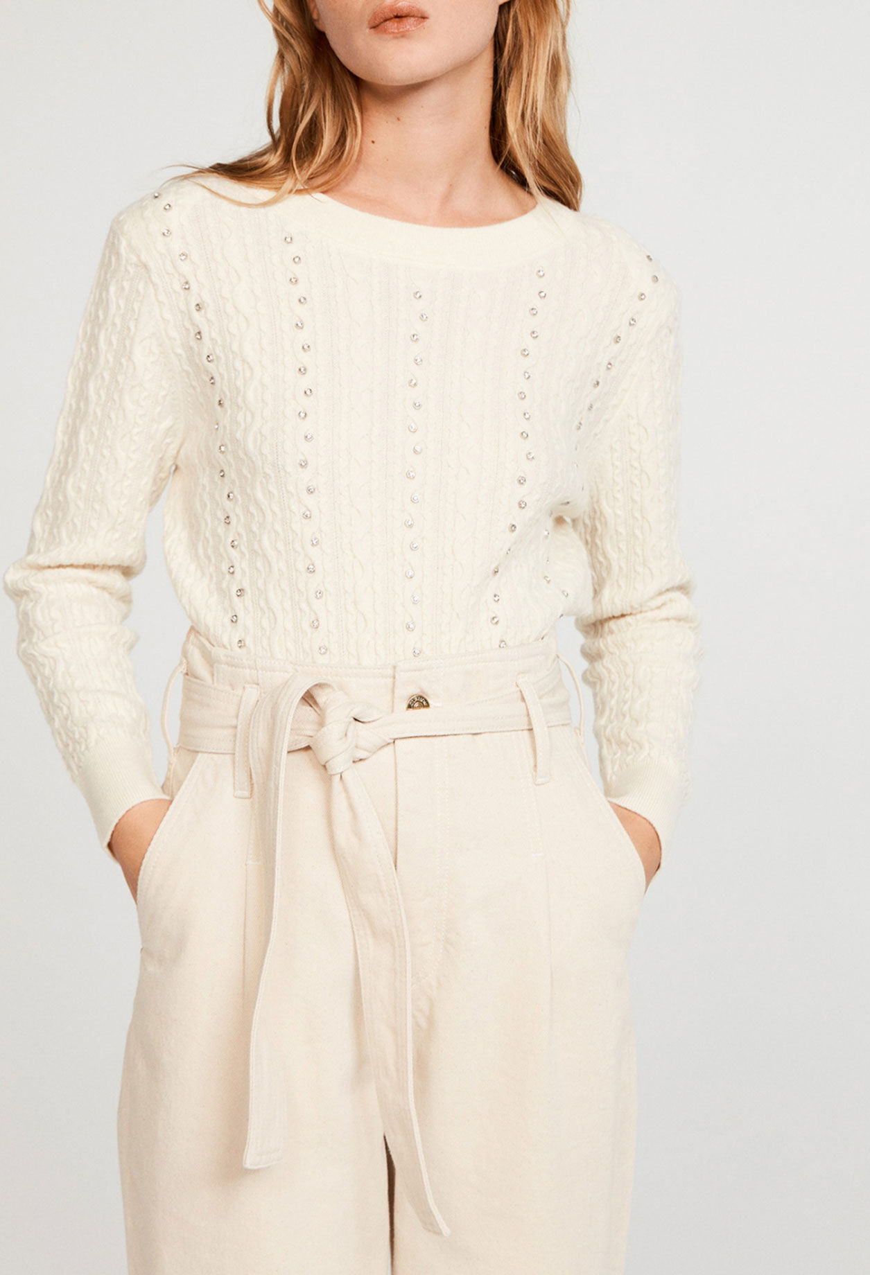 Strass-Pullover