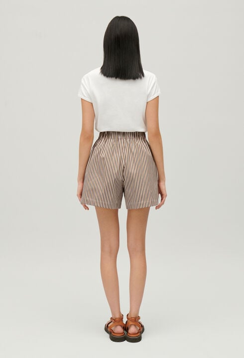 Shorts mit Streifen-Design Bronze