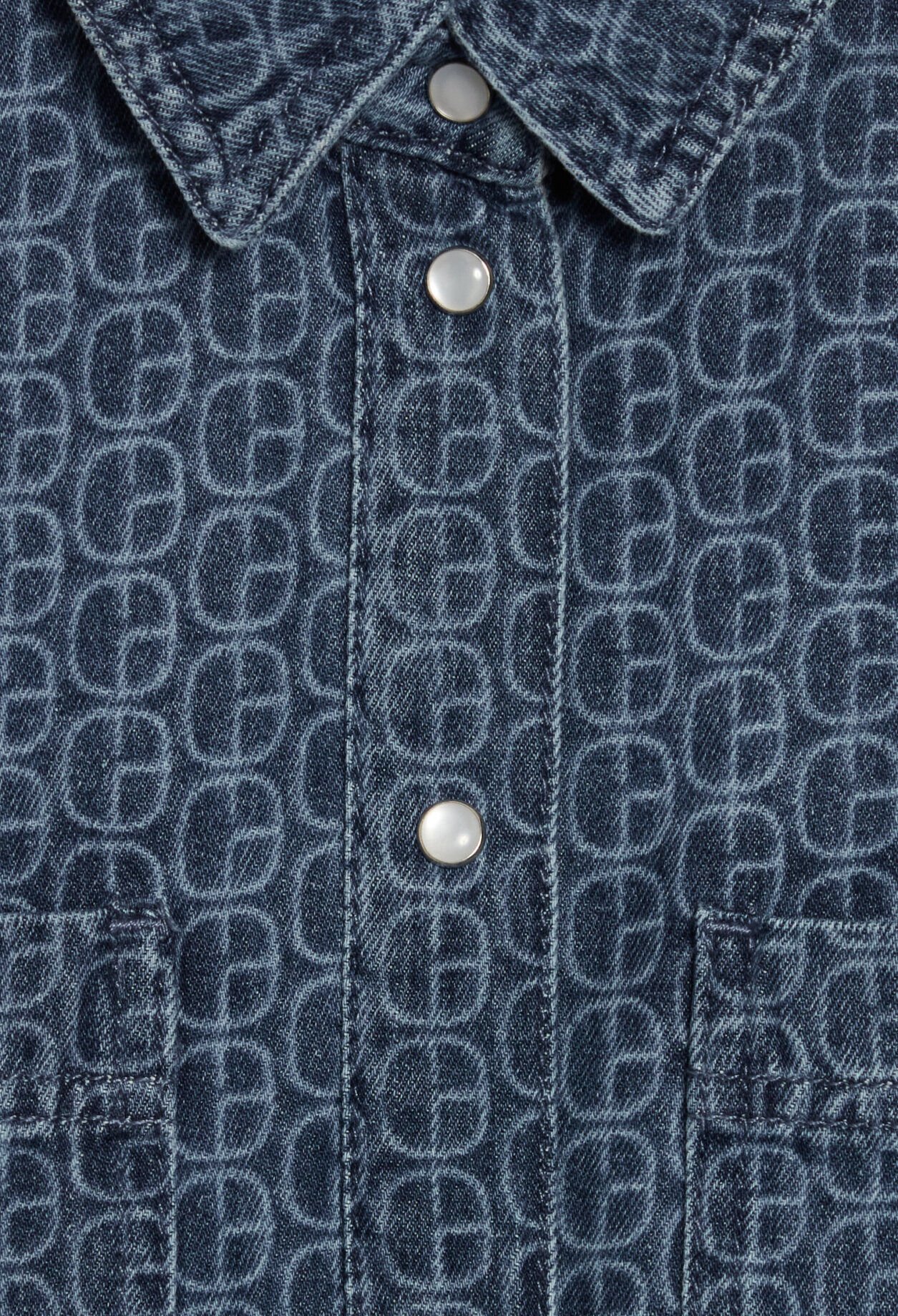 Monogramm-Jeanshemd, blau