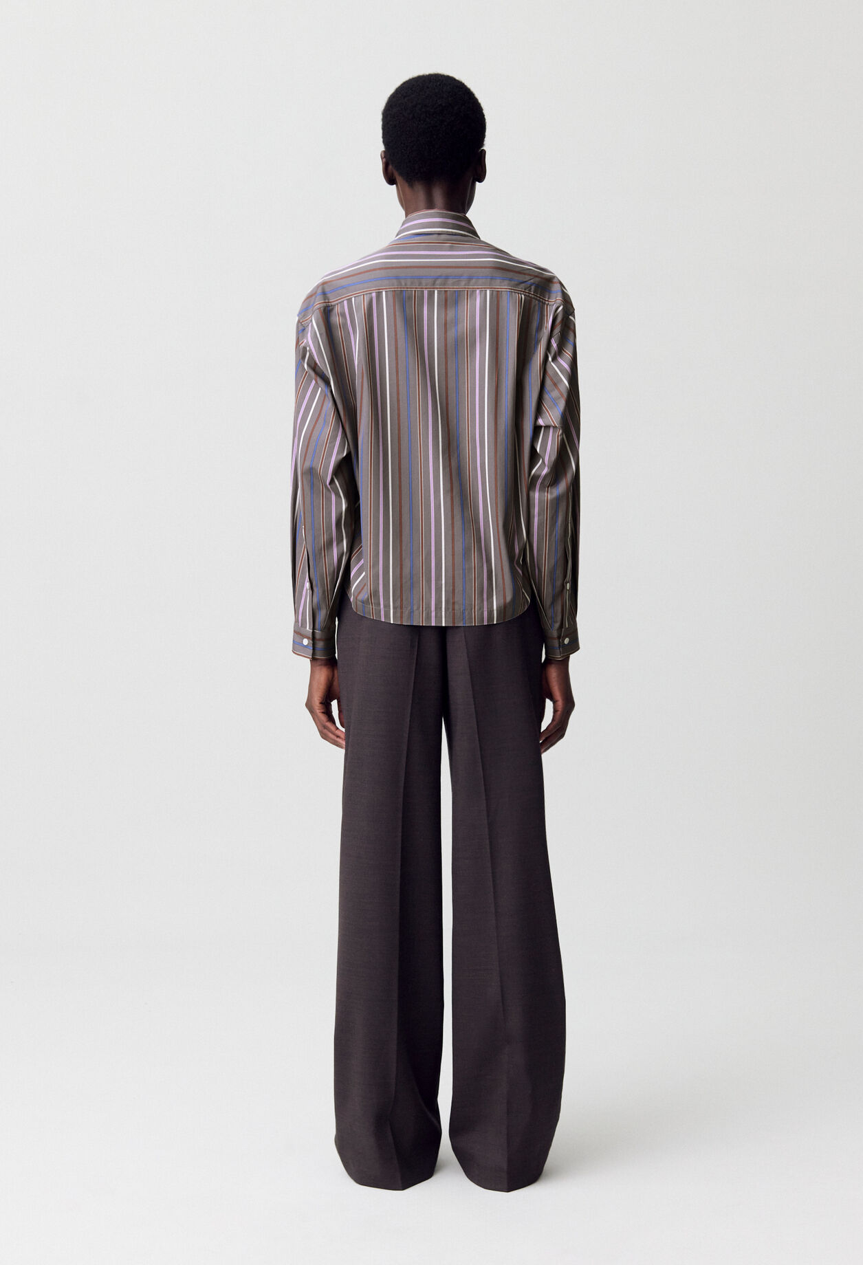 Gestreifte Lavalliere-Bluse