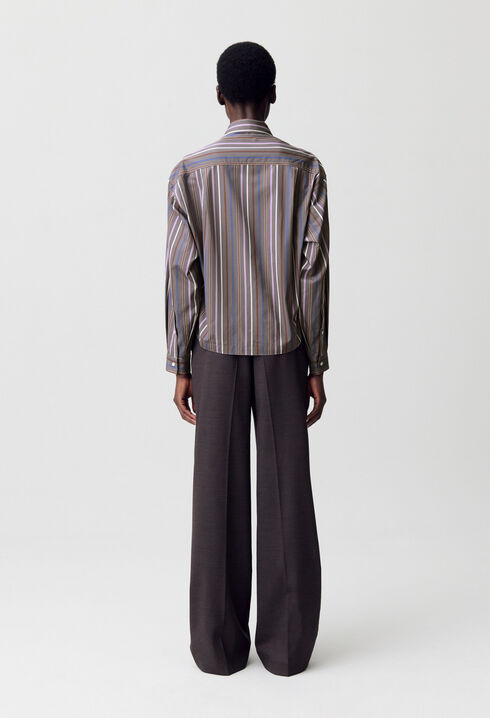 Gestreifte Lavalliere-Bluse