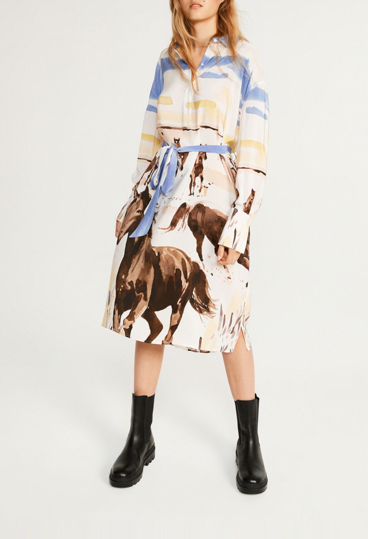Seidenkleid mit Printmotiv