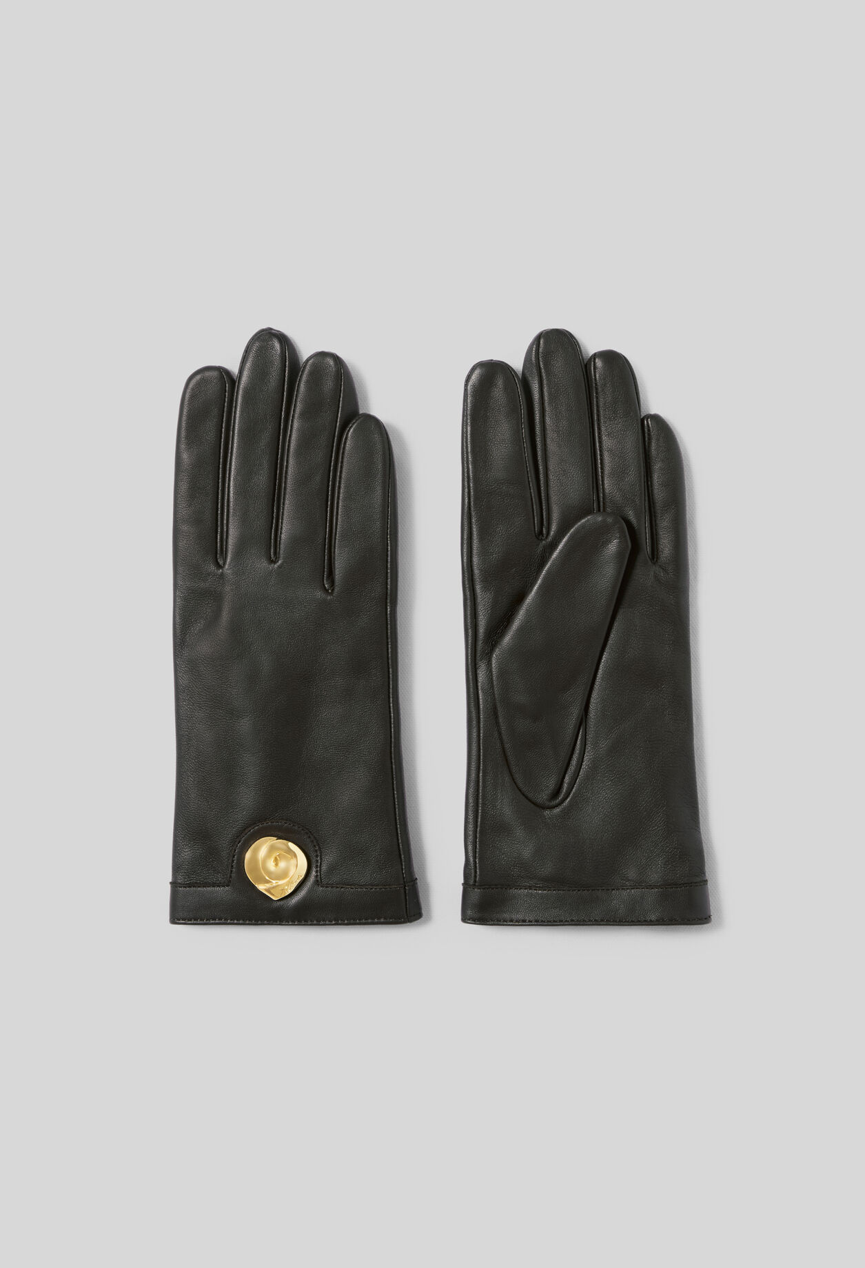 Lammlederhandschuhe Golddetail