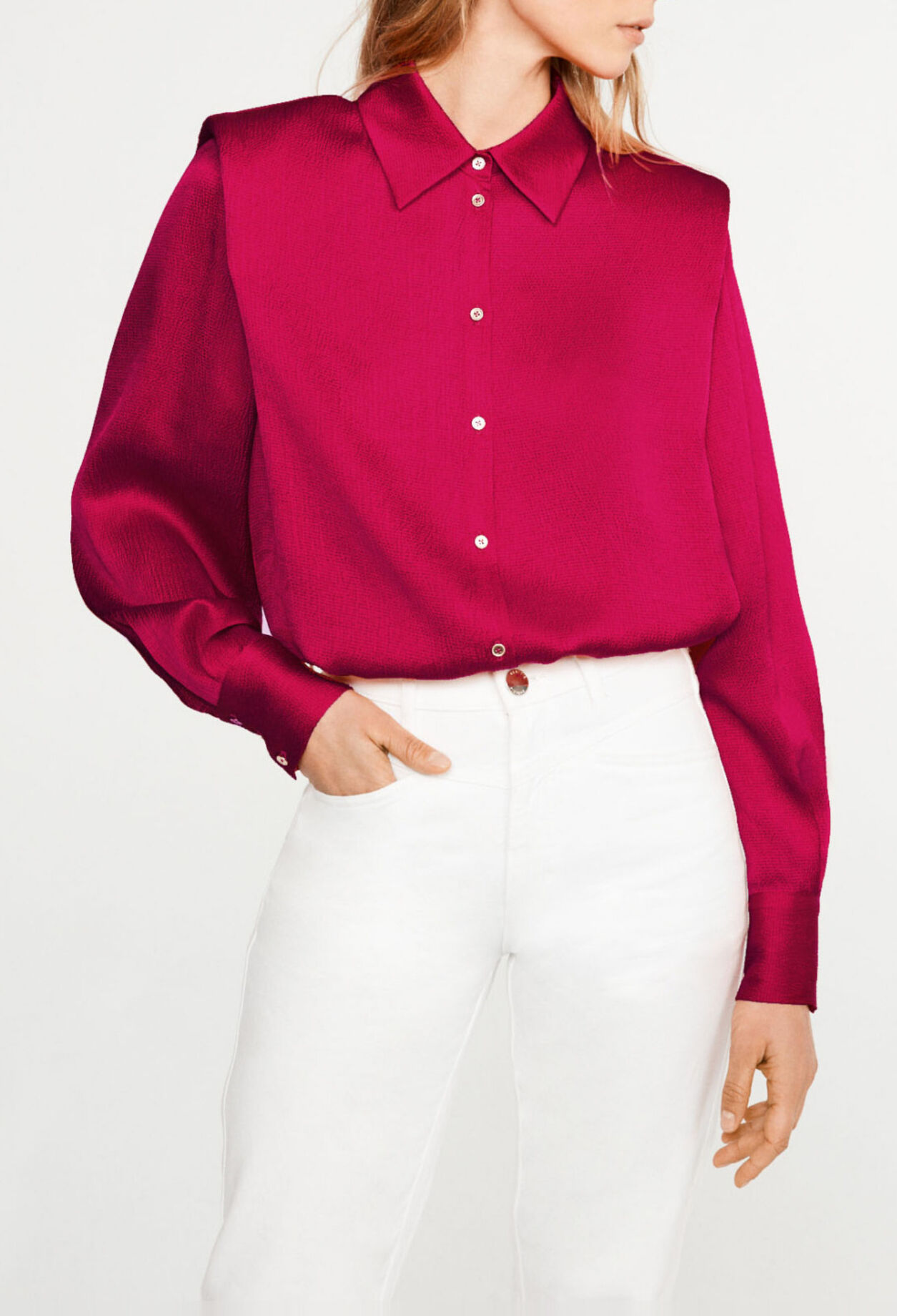 Shirt mit Schulterpolstern