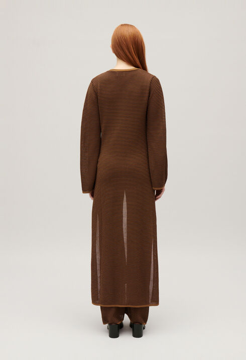 Long-Cardigan Braun