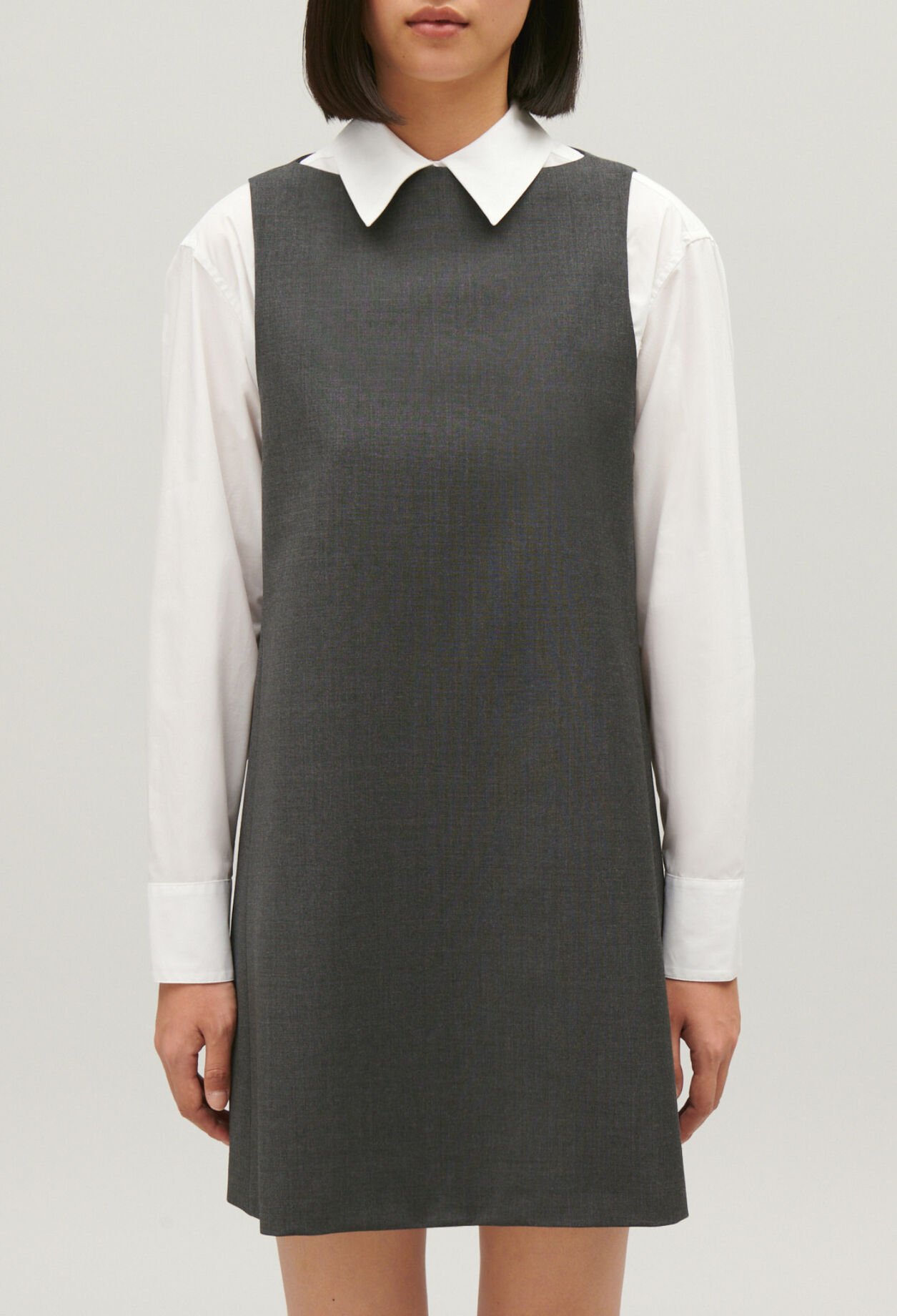 Kurzes Kleid grau meliert