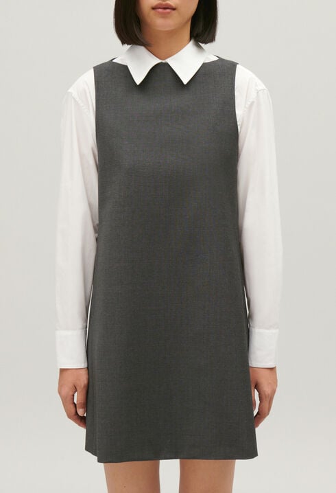 Kurzes Kleid grau meliert