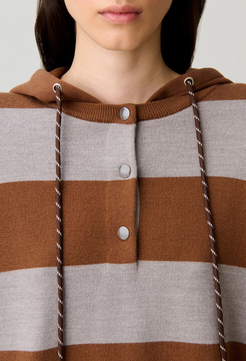 Oversize-Strickpullover gestreift