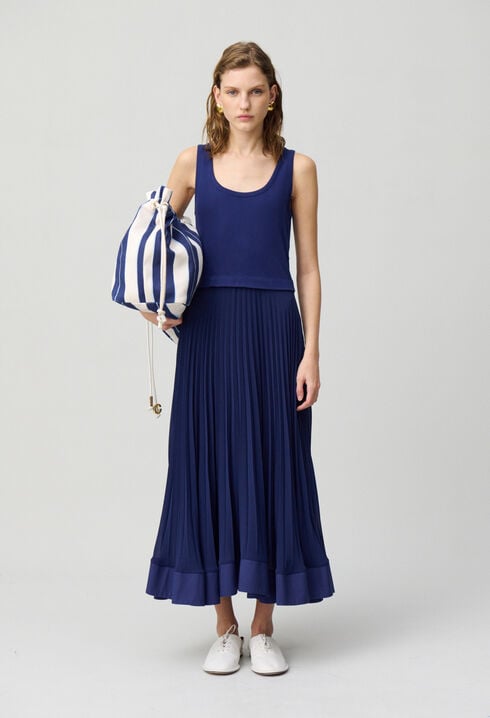 Langes Trompe-l'œil-Kleid