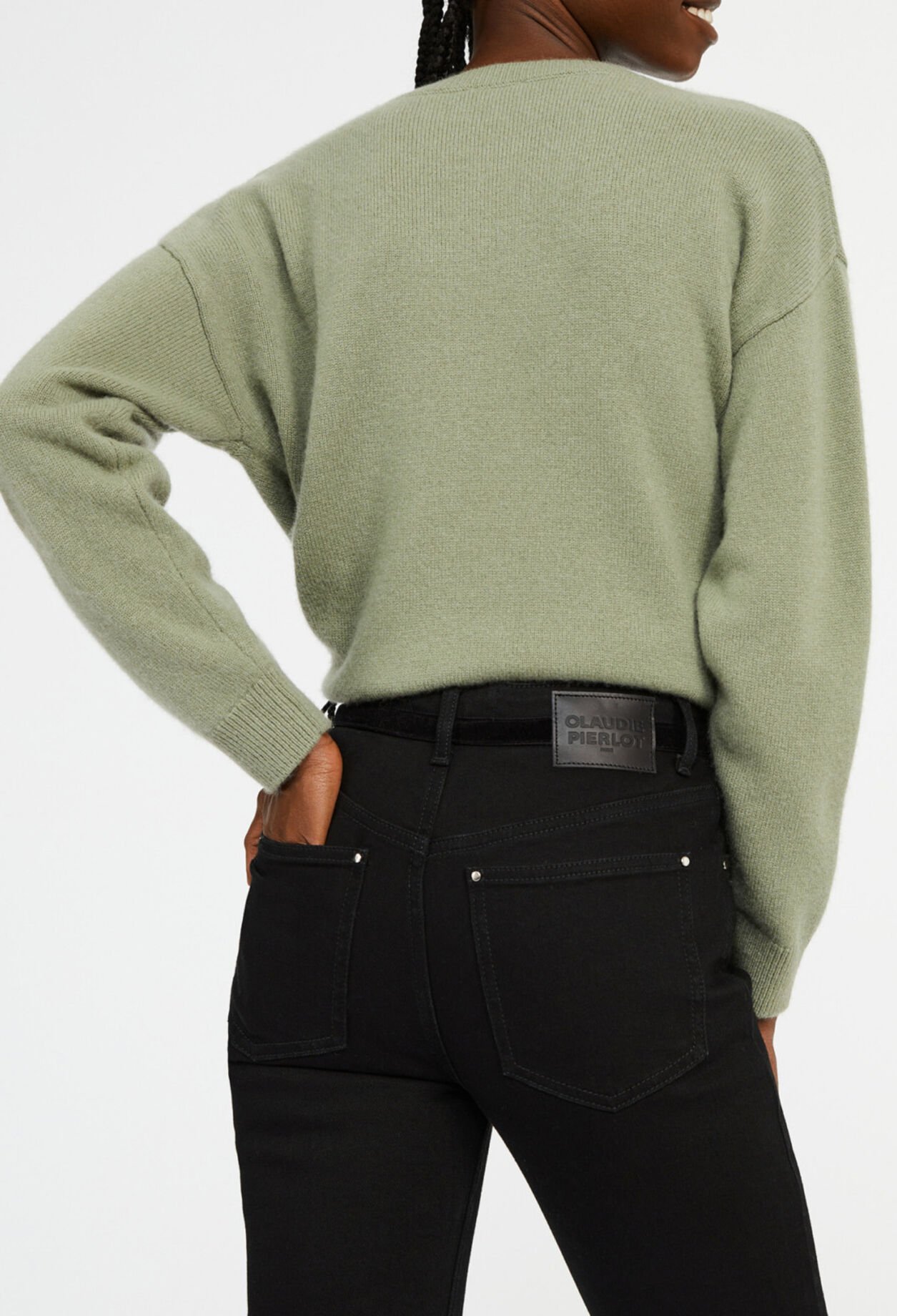 Gerade Jean mit Saum im Raw Edge-Stil