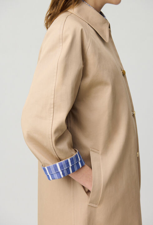 Mittellanger gerader Trenchcoat
