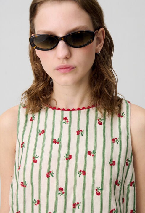 Ärmelloses kurzes Kleid