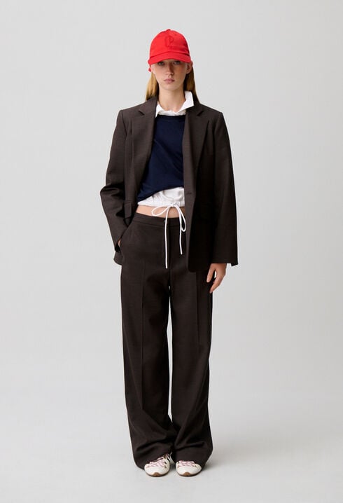 Gerade geschnittene Wollhose