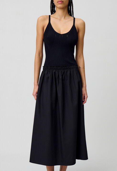 Halblanges Kleid B&uuml;ste Mesh