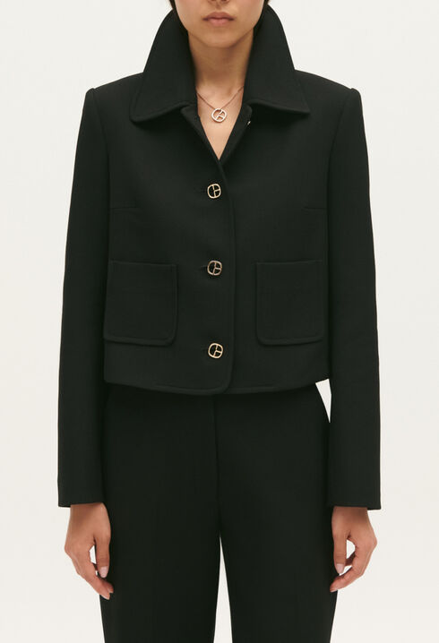 Kurzer schwarzer Blazer