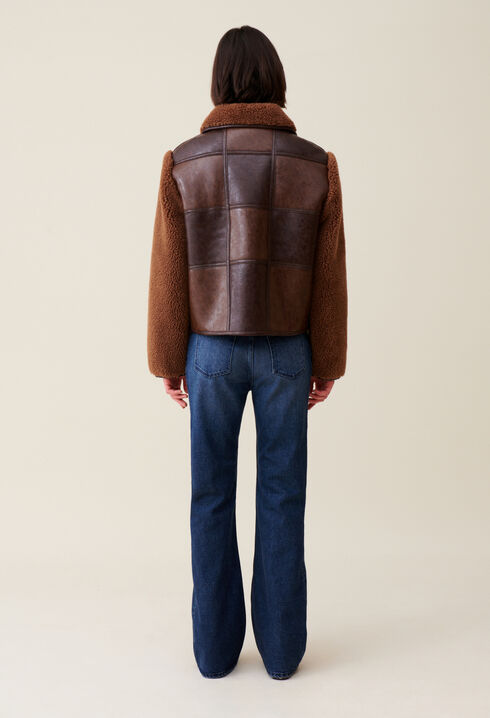 Kurze zweifarbige Jacke
