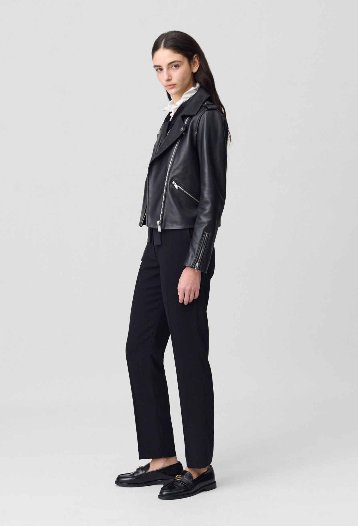 Glattlederjacke