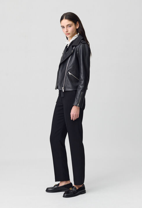 Glattlederjacke
