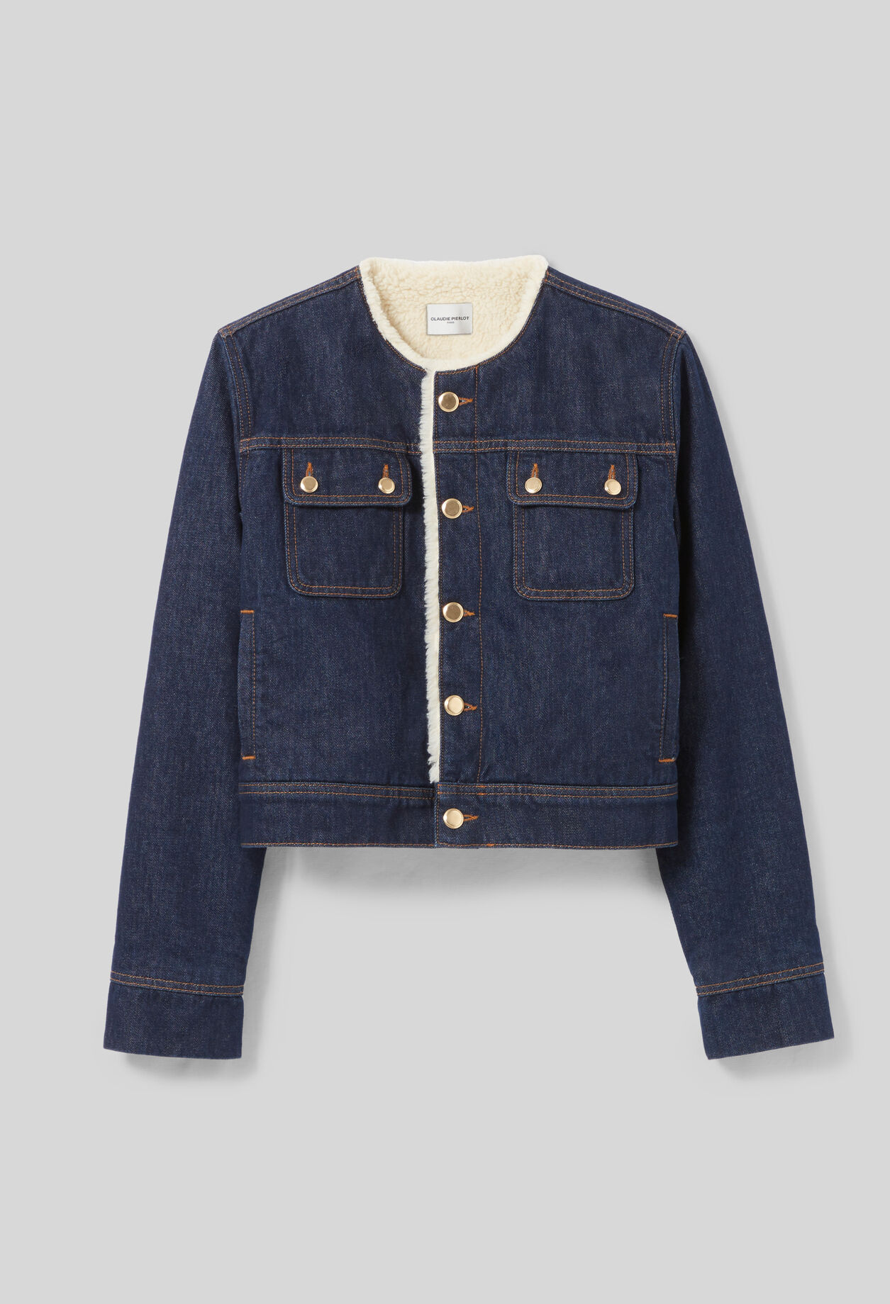 Jeansjacke mit Kunstfell