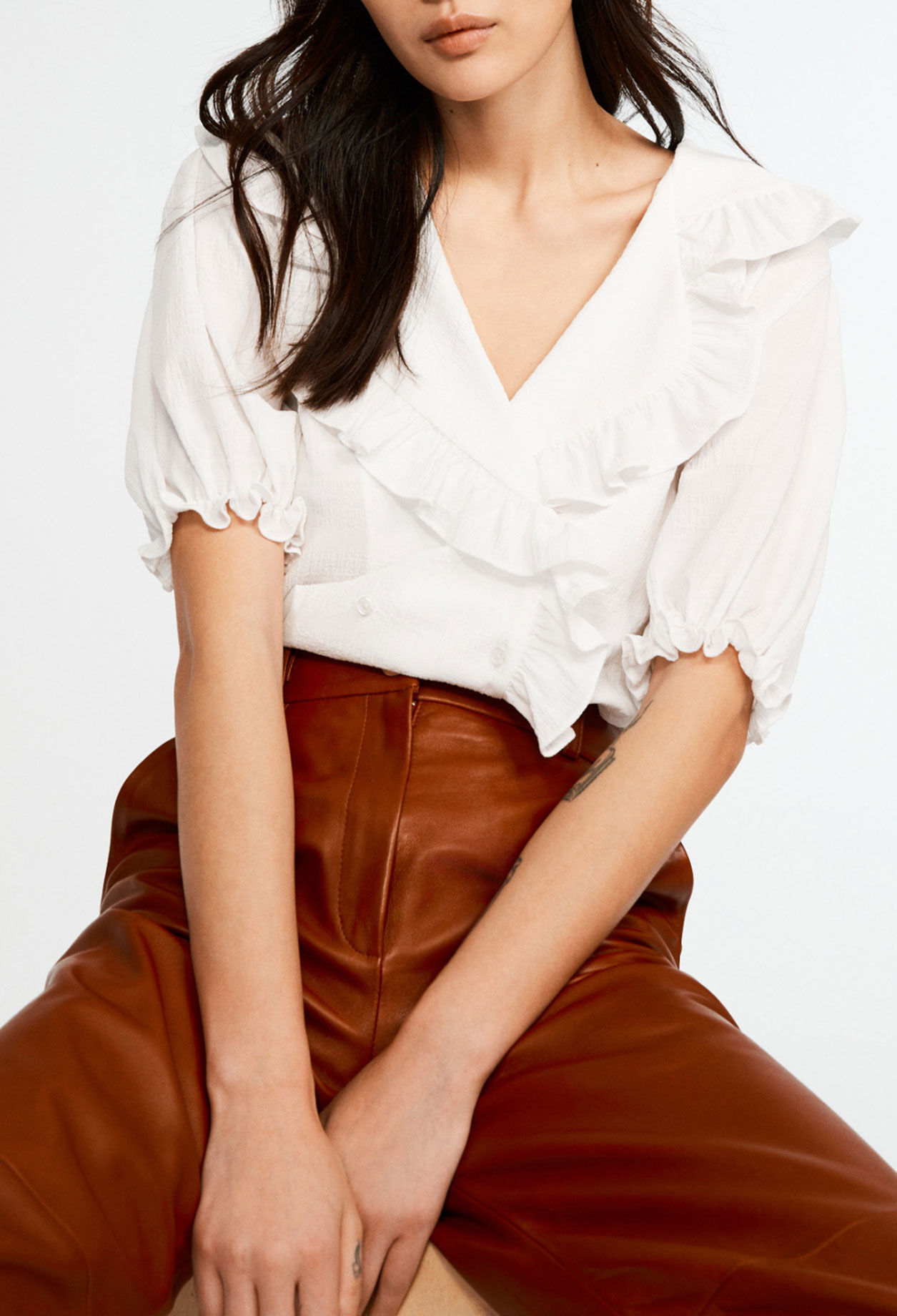 Bluse mit Reverskragen