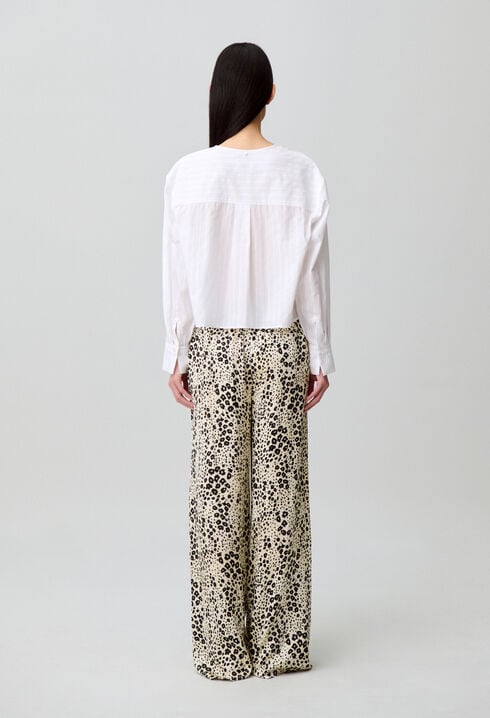 Gestreiftes Baumwollhemd