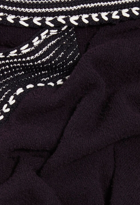 Kurzer marineblauer Strickrock
