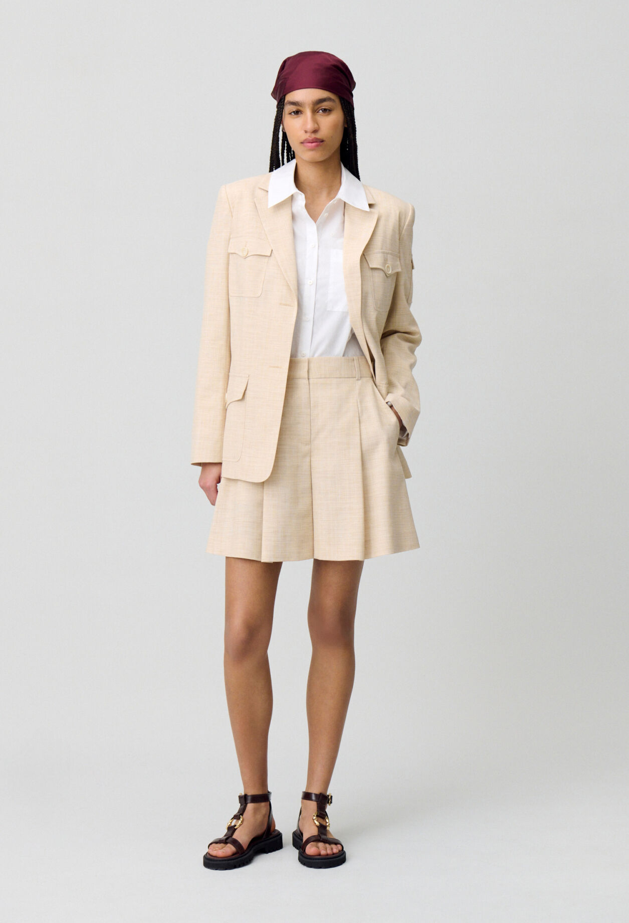 Plissierte Shorts
